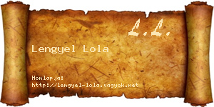 Lengyel Lola névjegykártya